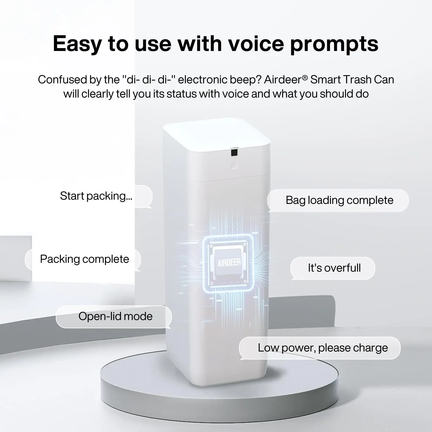 Can, 8 Gallon Self Sealing and Self-Changing Smart Trash Can, Motion Sensor,  Garbage can with lid for 4