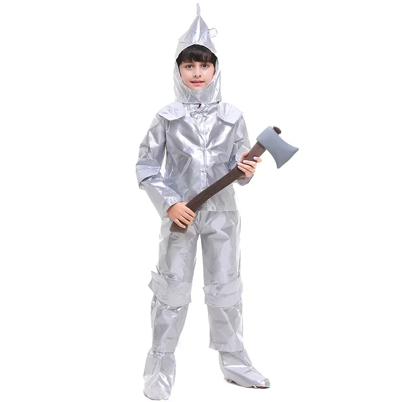 Halloween Cosplay Tin Man Costume Parent-children Clothing Adult Male Iron Man Costume