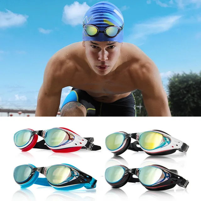 Gafas de natación profesionales con tapones para los oídos, lentes