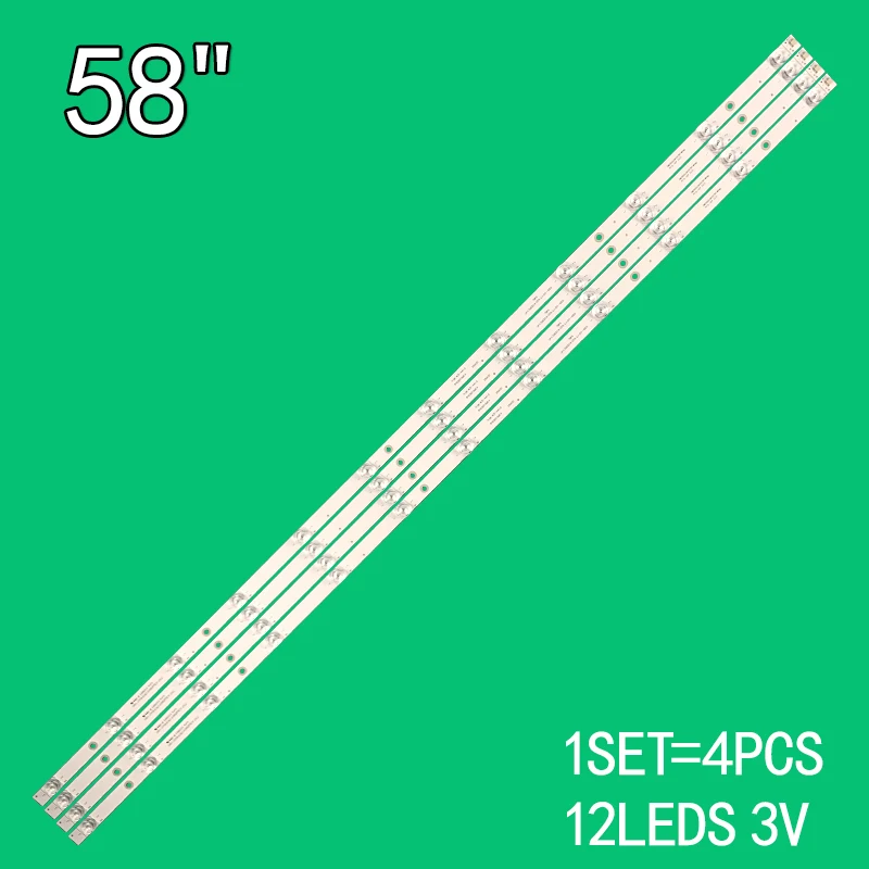 

LED backlight strip 12 lamp for 58 "TV 58D2P 58F8 58DP600 CRH-ZG583030120482PREV1.2 JL.D580C1330-002BS-M LB-C580U18-EF8 LB-C580U