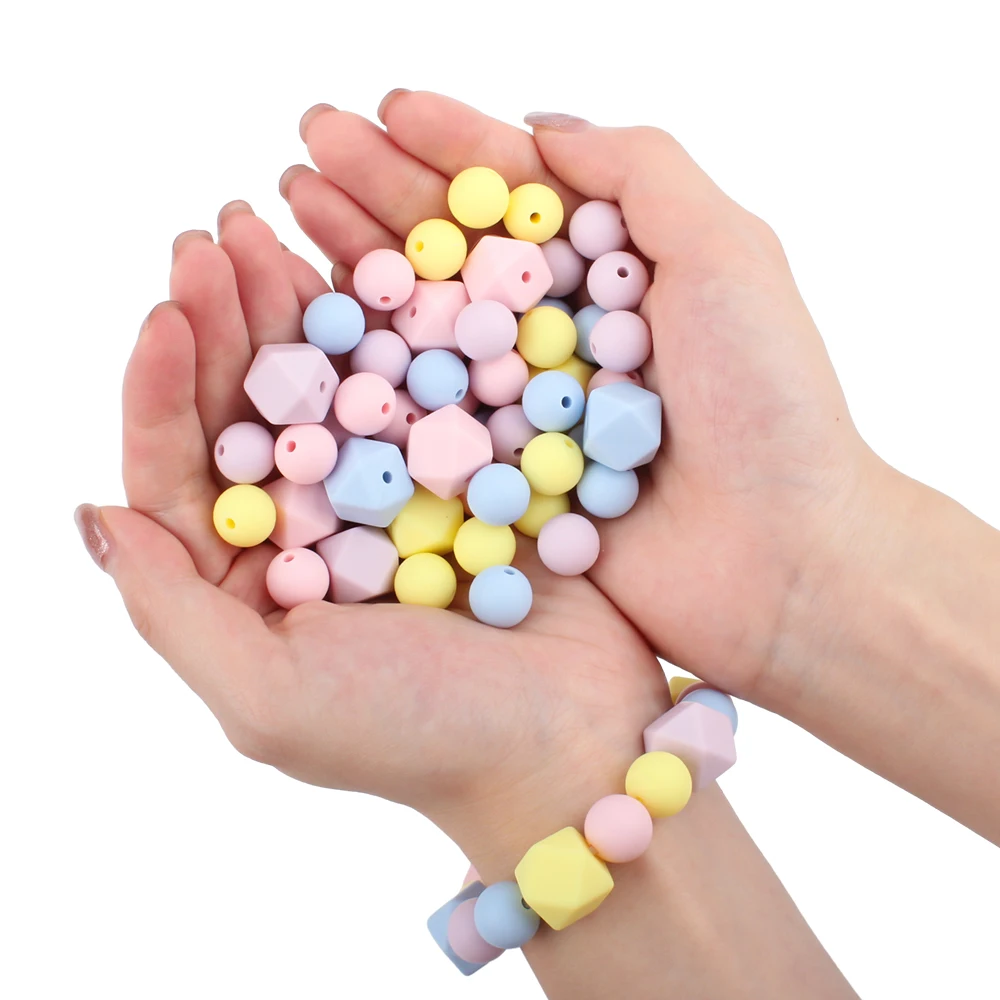Silicone Beads 20/50/100pcs 12MM Round Loose Focal Beads For Jewelry Making DIY Necklace Beaded Pen Keychain Accessories