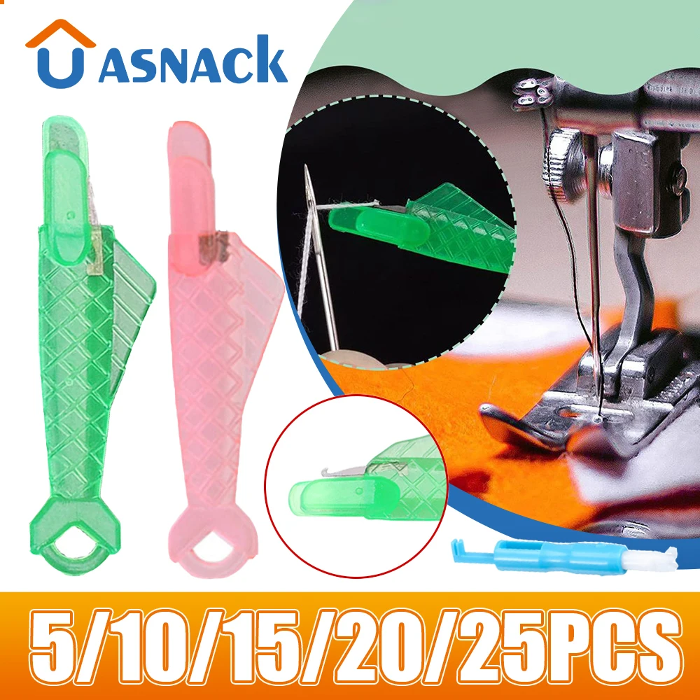 

New Mini Sewing Machine Needle Threader With Hook Needle Insertion Tool Elderly Automatic Quick Changer Thread Craft Accessories