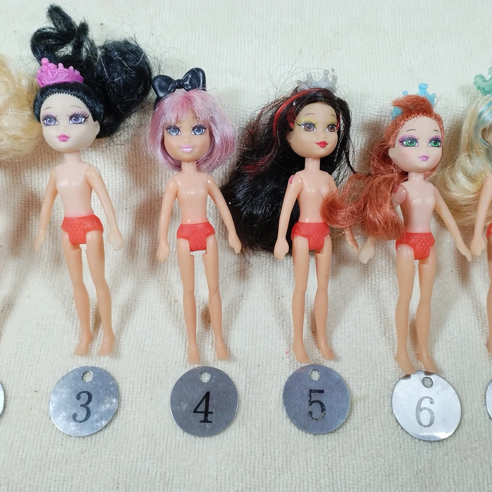 1pcs Original Foreign Trade Children Toys 9cm Mini BB Beauty Action Doll 1/12 OOAK NUDE Rarely Doll Mussed Hair Many Head 3