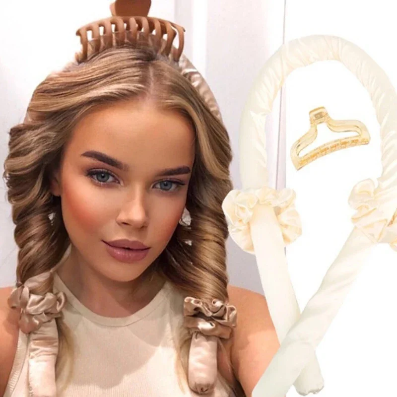 Hair Styling Tool Foam No Heat Sleeping Curling Iron Hairdressing Big Wave Curling Iron Lazy Curl Wave Styler DIY Hair Styling