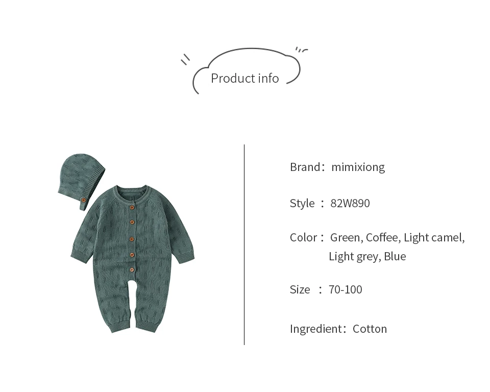 Conjuntos de Roupas Bebê Macacão Chapéus Outono Sólido Manga Longa Recém-nascidos Meninos Meninas Algodão Malha Macacões Outfits Crianças 2pc Traje 3 Computers & Electronics