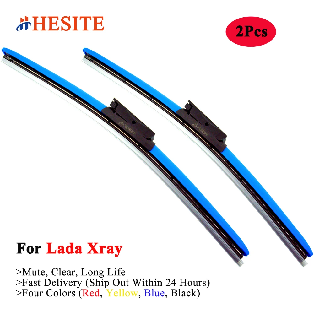 HESITE Colorful Front Hybrid Wipers For Lada Xray Cross Accessories 26