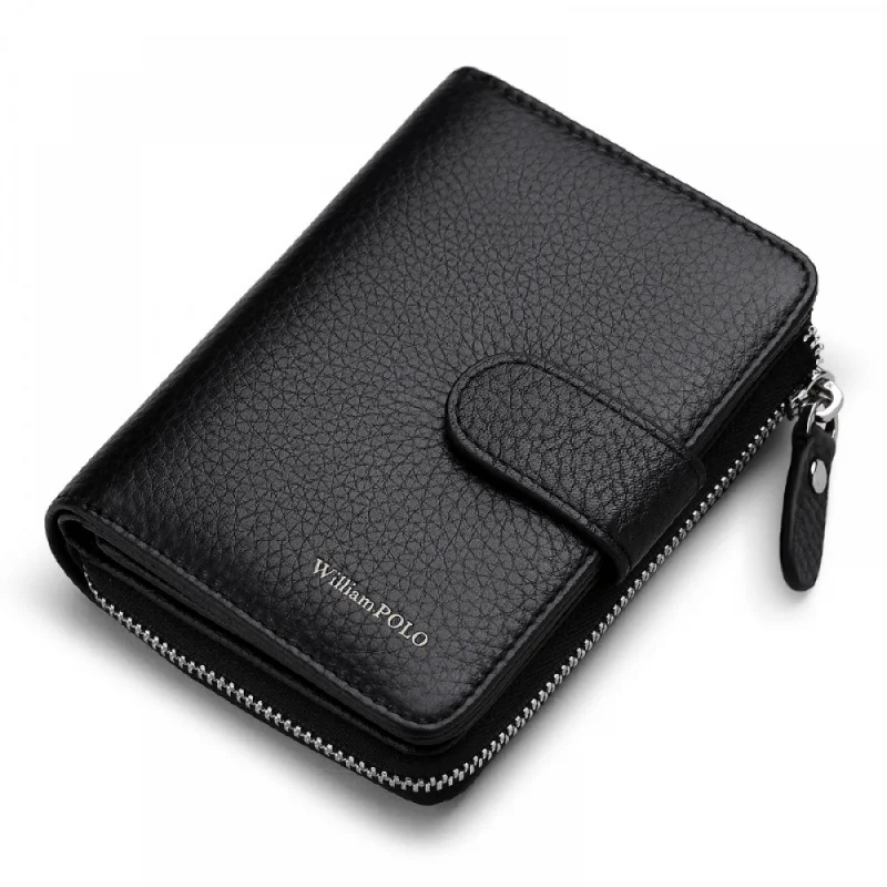 

Emperor Paul Men's Leather Card Holder Multiple Card Slots Wallet Large Capacity Zipper Driving Leather License Leather Case Car