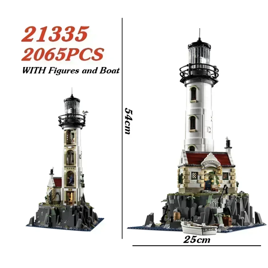 

2024 New Motorised Lighthouse 21335 Assembled Technical Ideas Building Block Kit Children's Educational Toy Christmas Gifts