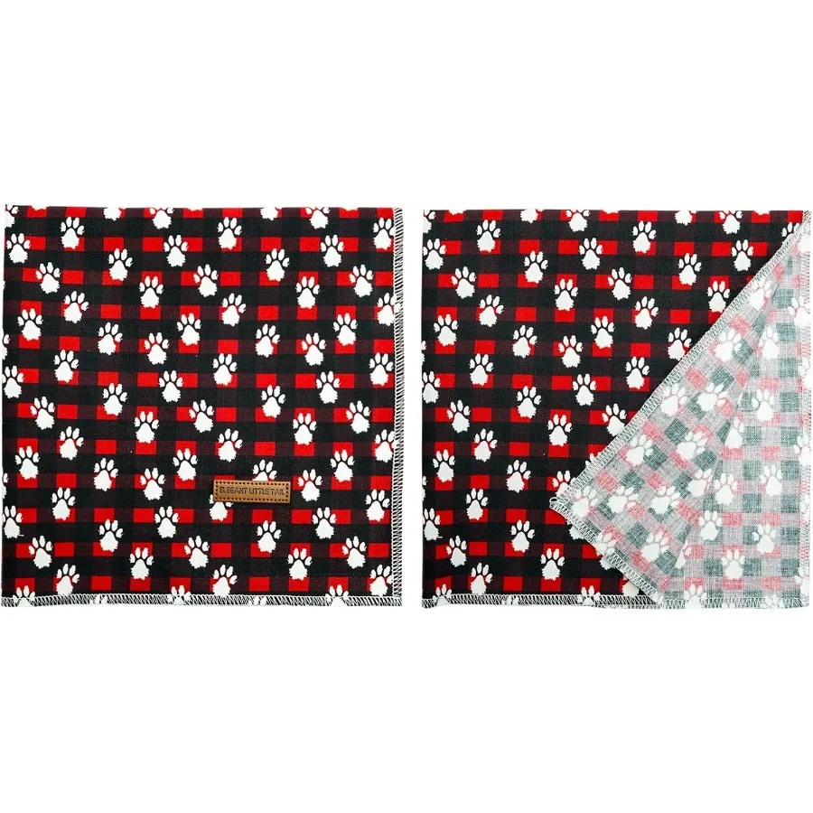 Christmas Holiday Adjustable Dog Scarf Bandana
