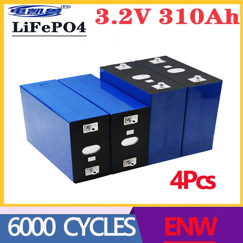 

4PcsA-grade 3.2V 310AH Lifepo4 12V lithium iron phosphate, suitable for light electric vehicles and rechargeable batteries