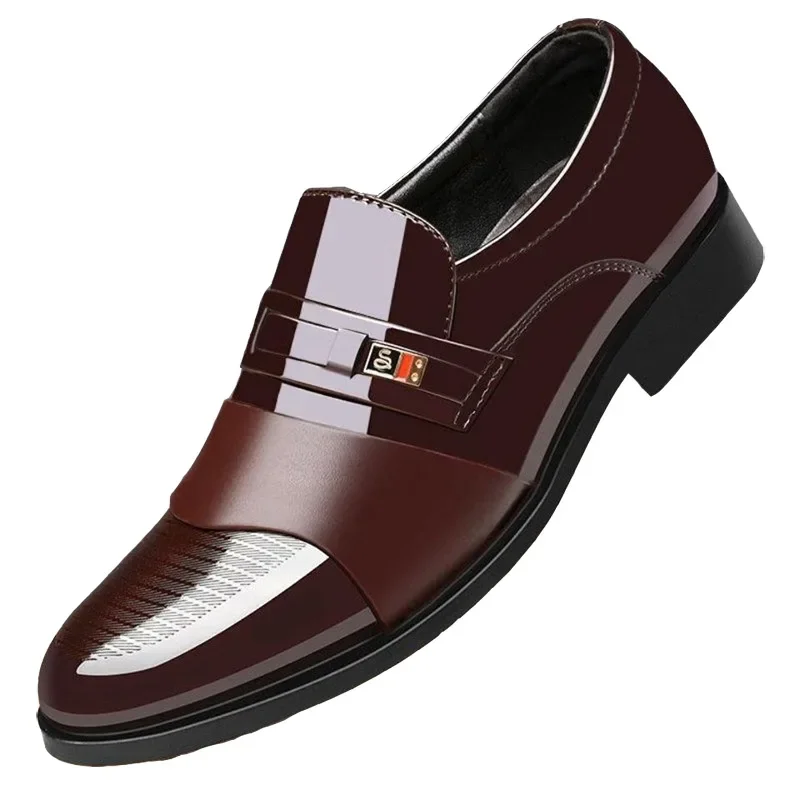 Zapatos De Vtir De Charol Para Hombre, Zapatos Oxford Informal Sin Cordon, Mocasin De Marca Con Purpurina, Calzado Masculino, Zapatos Con Punta Trecha Para Hombre - AliExprs 322