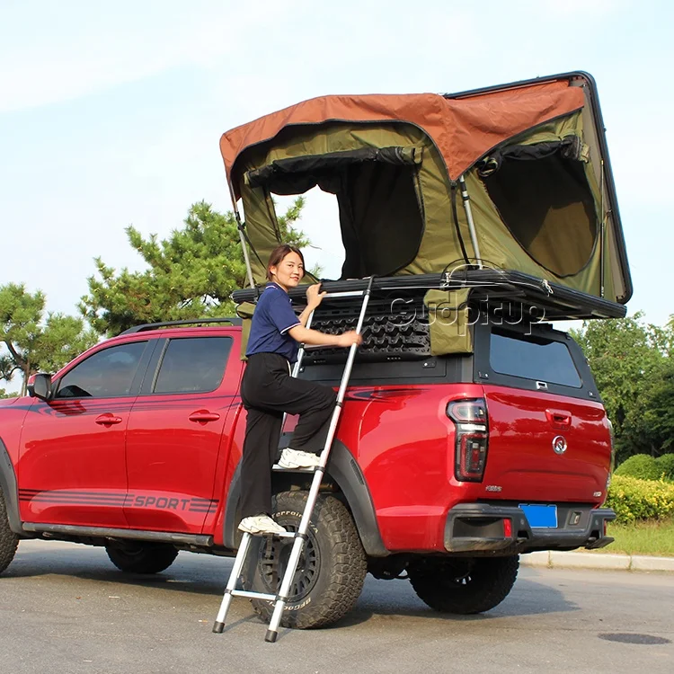 

Pickup Truck Rooftop Tent Hard Aluminum Car Tent for Jeep Gladiator Camper Wingle 7 Accesorios