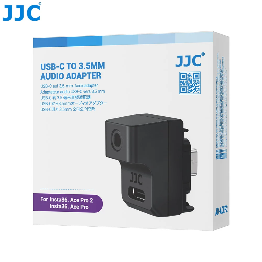 JJC Audio-Adapter für Insta360 Ace Pro 2, Insta360 Ace Pro, USB-C-Adapter mit 3,5-mm-Mikrofonschnittstelle, USB-Typ-C-Ladeanschluss – Detail 10