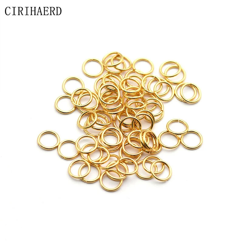 14K Gold Plated Brass Open/Closed Jump Rings Necklace Bracelet Connector  For Jewelry Making Supplies DIY Jewelry Accessories