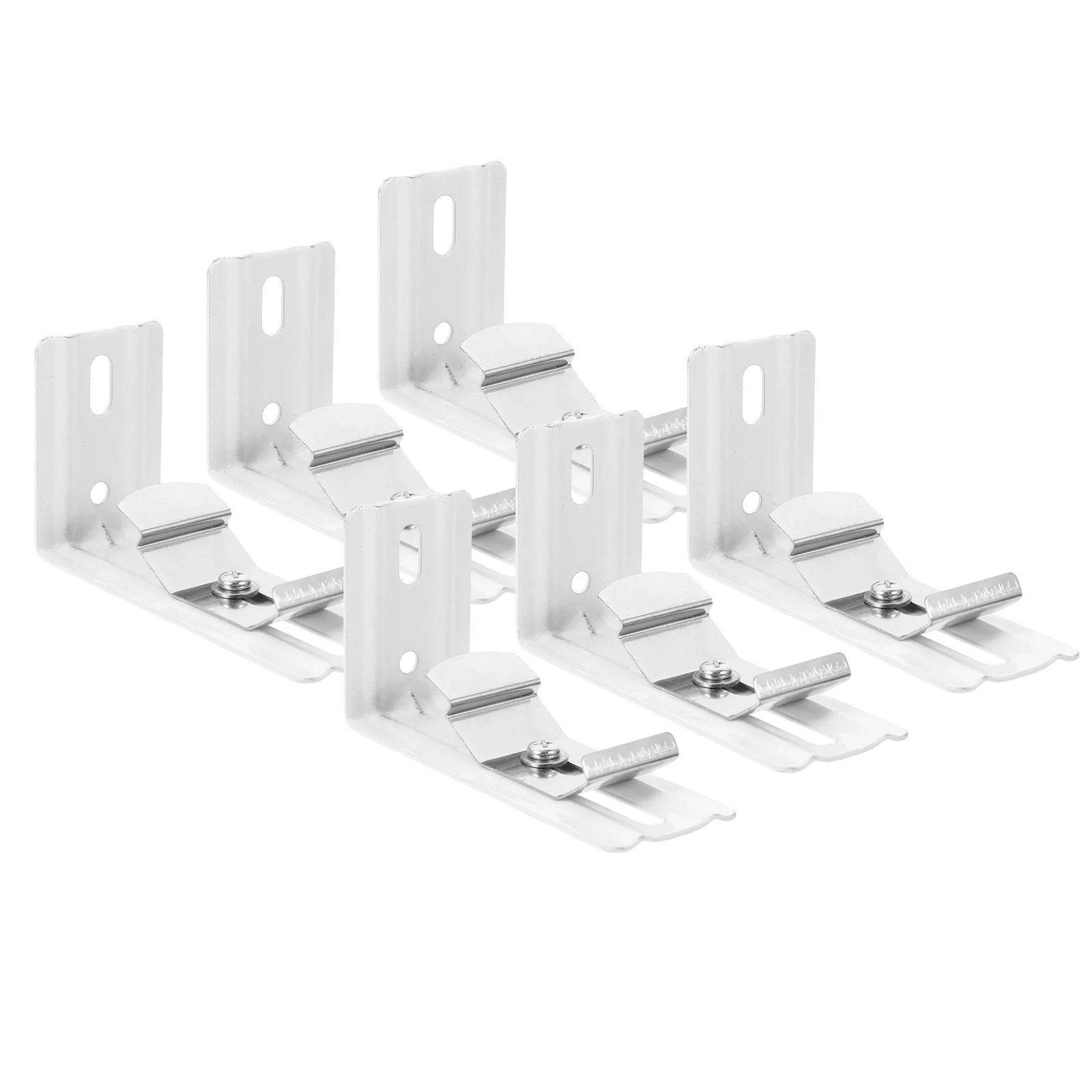 

6 Pcs Home Decor Vertical Blind Bracket Clip Brackets For Curtain Rods Over Blinds Valance Clips Rail Mounting Headrail