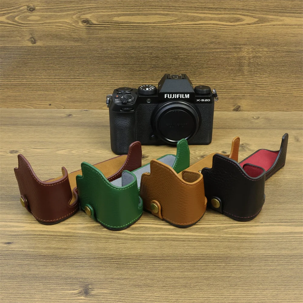 Custodia Per Fotocamera Fujifilm Xs20 Custodia Per Mezza Fotocamera In Vera Pelle Fatta A Mano Per Fotocamera Fujifilm Fuji Xs20 X-S20