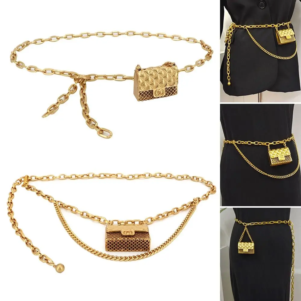 

Design Party Casual Dress Jeans Trousers Trouser Dress Belts Gold Chain Belt Tassel Waist Strap Metal Bag Waistband
