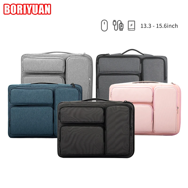 

14/15.6 Inch Laptop Bag Shoulder Bag Computer Bag Business Briefcase for Apple Xiaomi Huawei Ipad Multi-functional Storage Bag