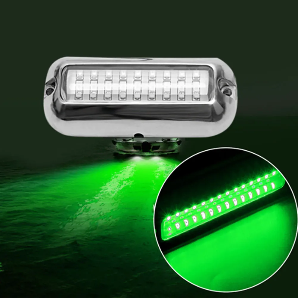 27LED 수중 조명 스테인레스 스틸 스피드보트 조명 10-30V 해양 항해등 I..