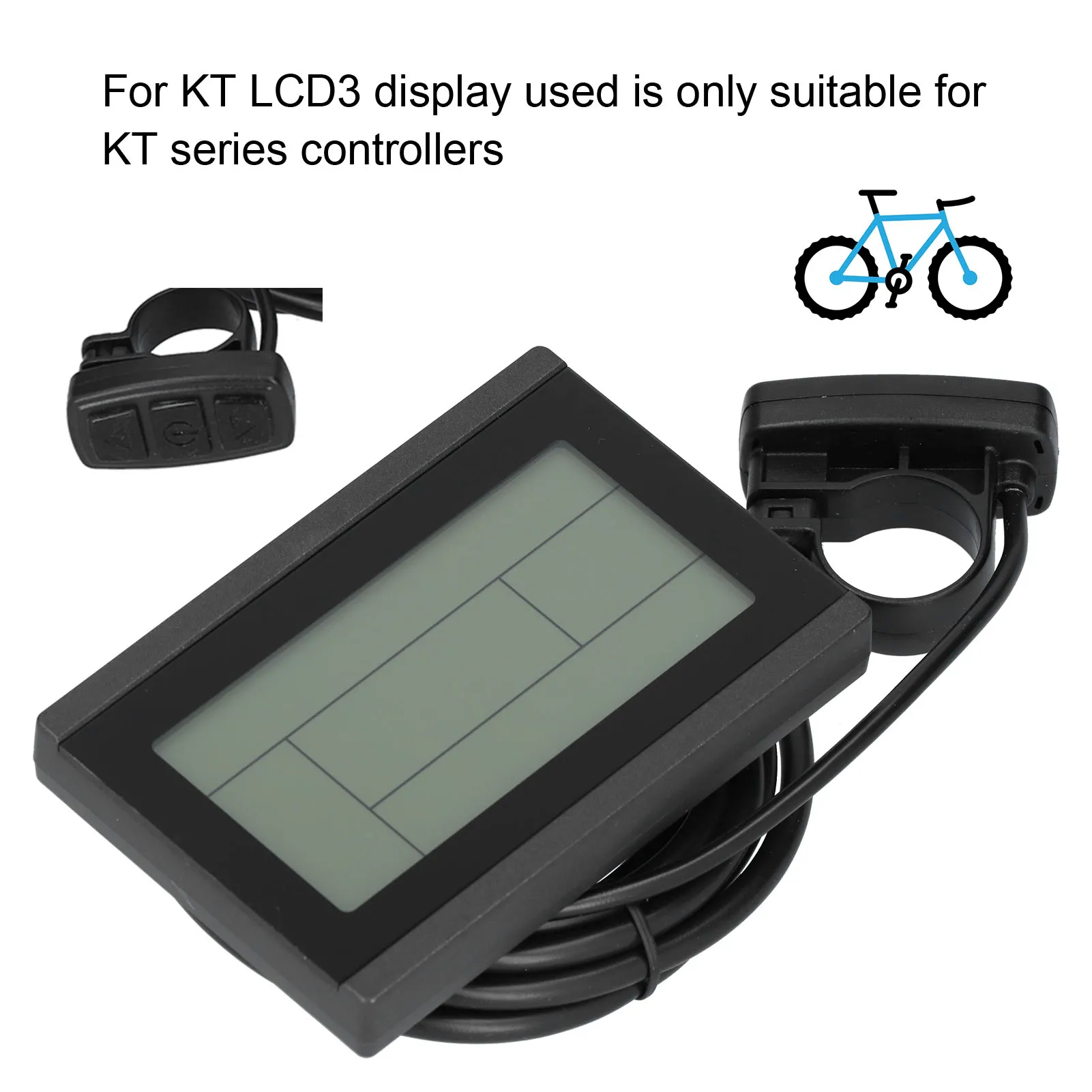 Electric Bicycle Controller Conversion Kit With KT-LCD3 Display Aluminum Alloy Motor Speed Controller For 36V/48V 500W Motor