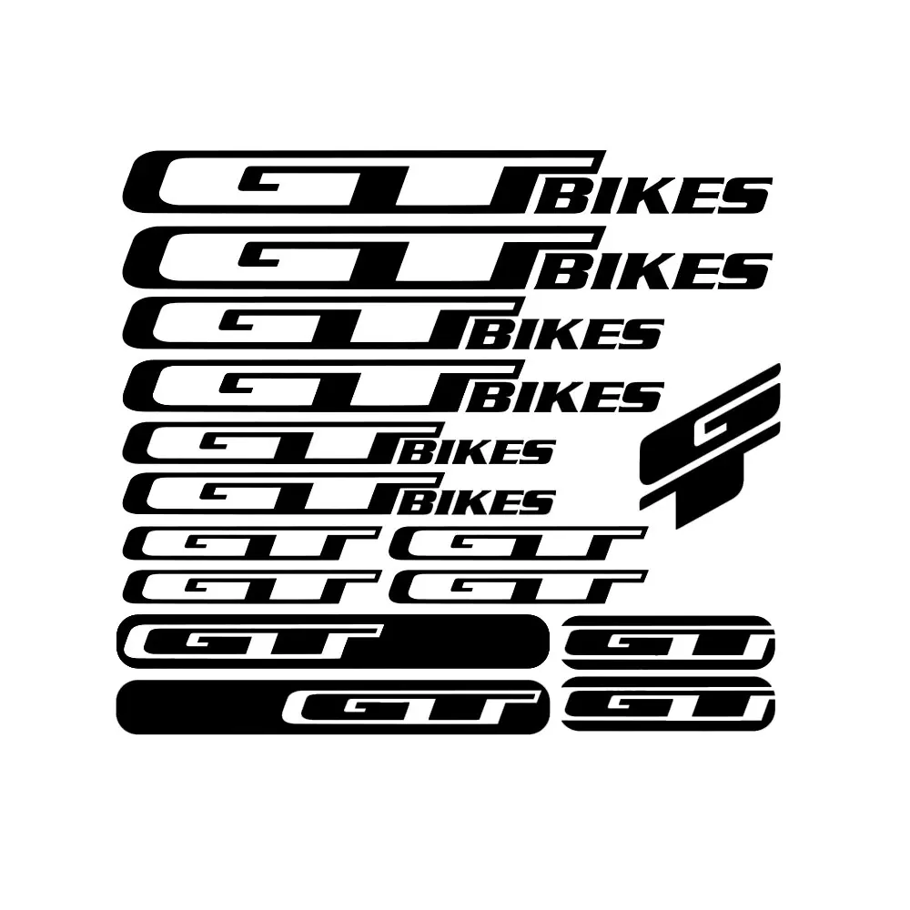 GT 자전거 비닐 데칼 스티커, 산악 자전거 MTB 사이클링 Bmx 15 개