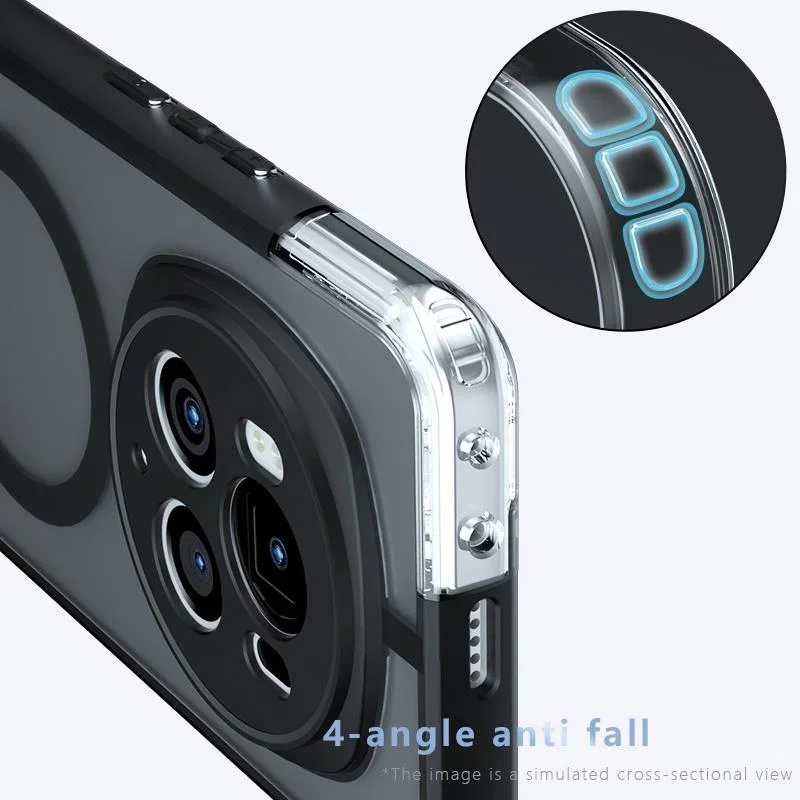 Magsafe Shockproof Acrylic Phone Case with Hard Bumper and Magnetic Shell - Matte Finish