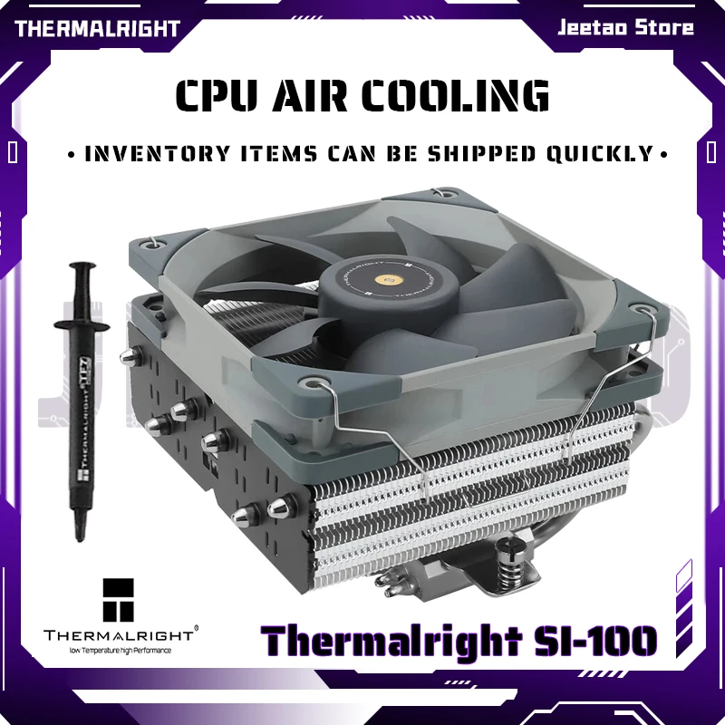 

Thermalright SI-100 CPU Air-Cooled Radiator 100mm Height 6 Heat Pipe Down-Pressed Pure Copper Base AGHP 3.0 For LGA1700 2011 AM4