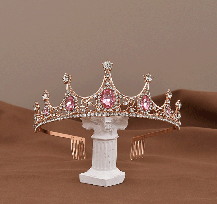Kit de Couronne Anniversaire FONGWAN avec Echarpe et Strass Diademe Accessoire pour Décoration Cadeau Costume d'Anniversaire Fille - Rose or - Accessoire de déguisement - Achat & prix