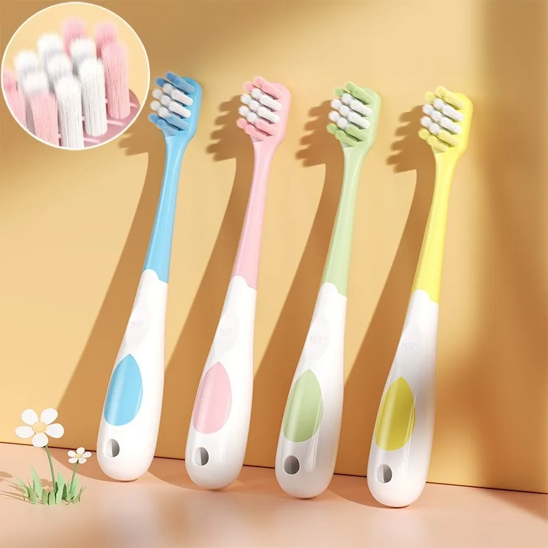 Soft Children Toothbrush Candy Color Manual Toothbrush Gum Protecting Toothbrushes Anti-slip Handle Toothbrush for 2-12T Kids