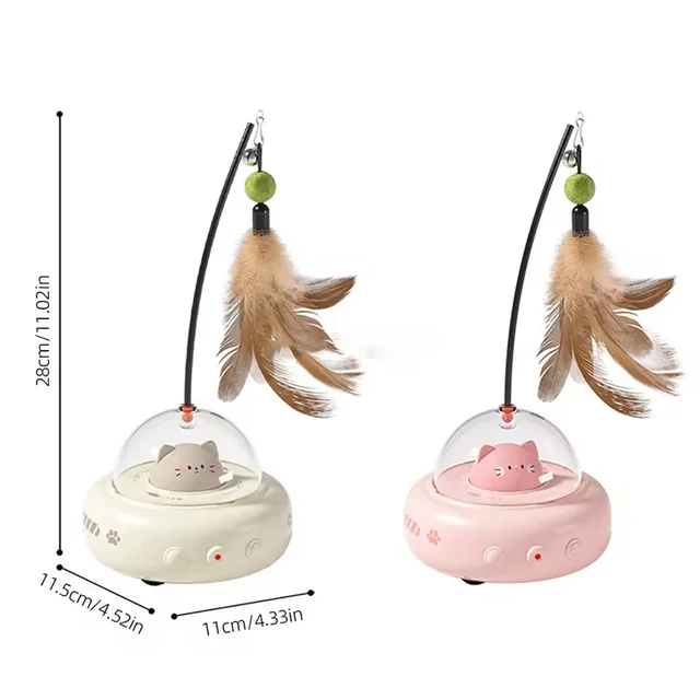 Smart Auto Cat Toy Electric Sensor Feather Laser Wand Interactive Self-Play Anti-Boredom For Indoor Kittens USB Pet Supplies 6