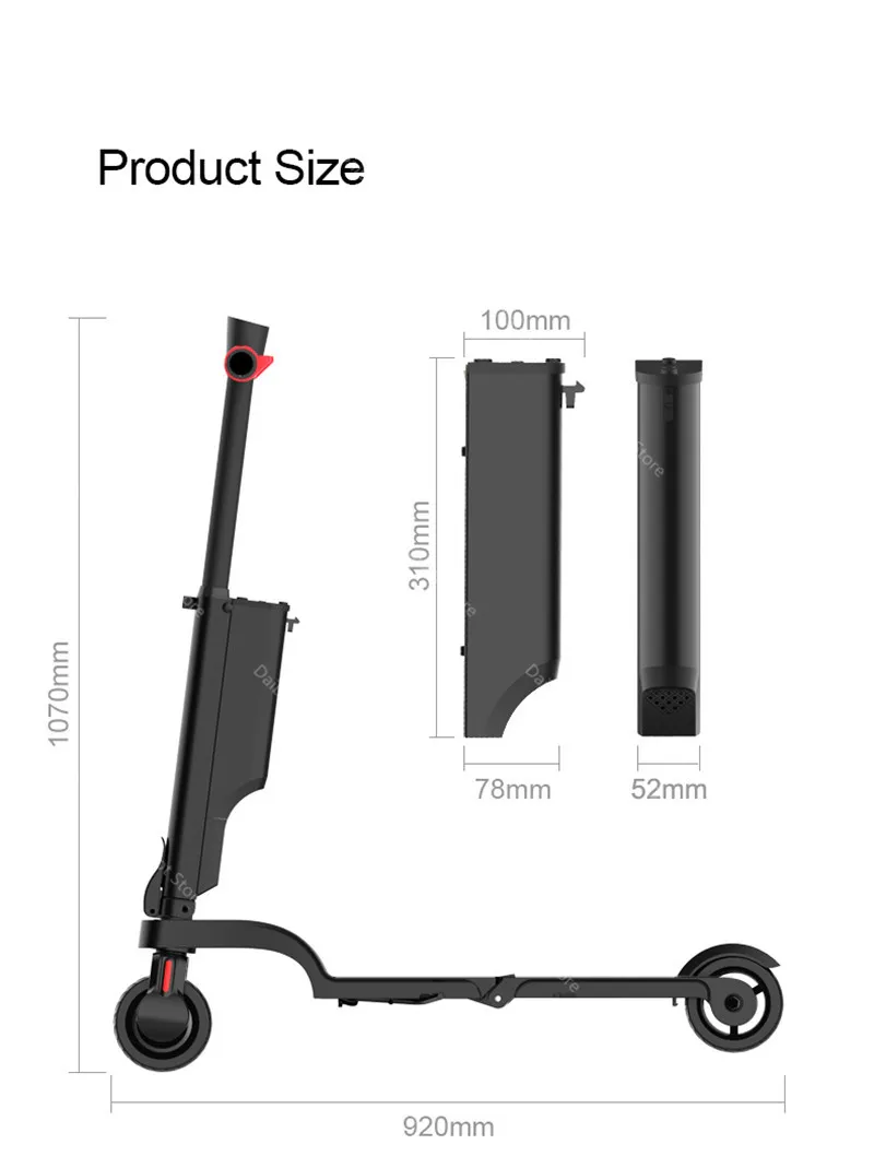 Daibot X6 Portable Electric Scooter Two Wheel Electric Scooters Mini Folding E-Scooter Power Bank
