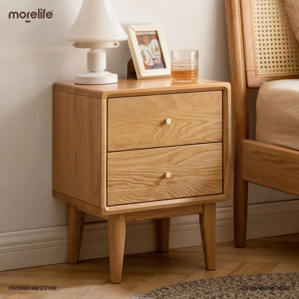 

Мебель для спальни среднего века из массива древесины дуба тумбочки современный минималистичный винтажный прикроватный стеллаж для хранения Ночная стойка шкаф K01 +