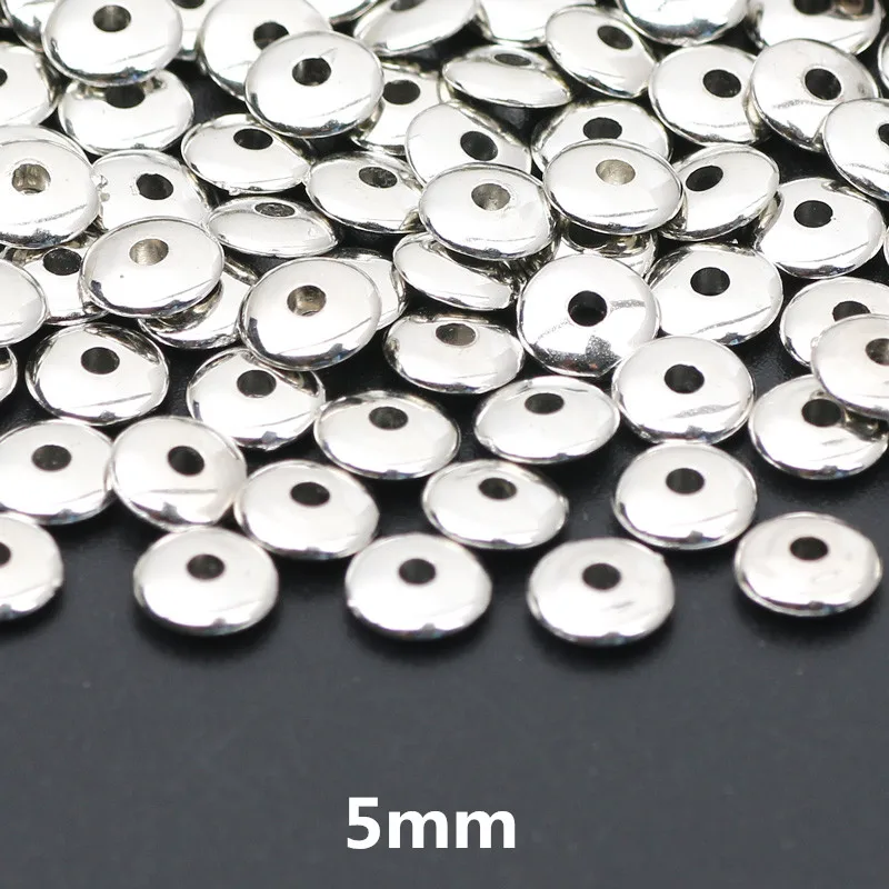 Versatile CCB Charm Spacer Beads - 100pcs Flat Round