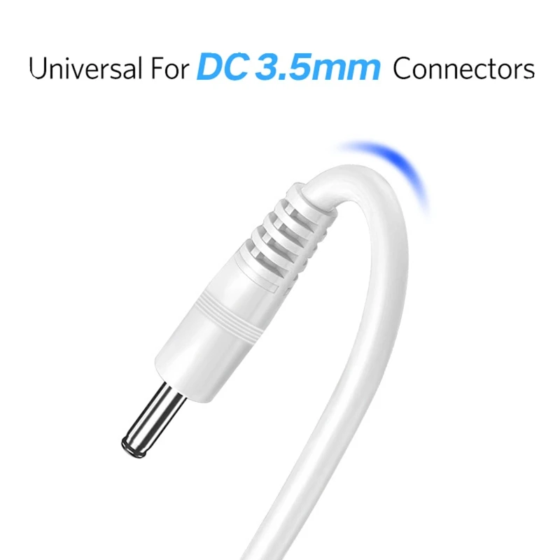 Cavo Adattatore Alimentazione DC 3.5x1.35mm Maschio A Doppia Femmina 30cm LED