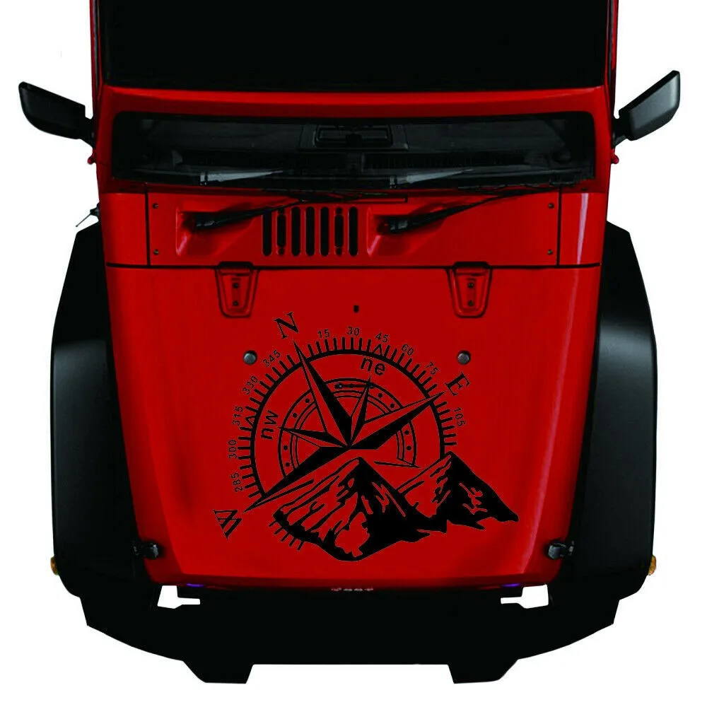 1 stücke Berg Große Vinyl Auto Motorhaube Seite Aufkleber Van Aufkleber Camper Caravan Autos Außen Zubehör PVC Aufkleber – Detail 3