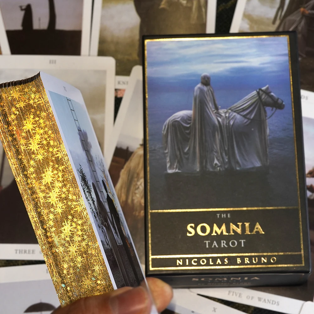 

The Somnia Tarot Deck 78 Card Series Inspired by Dreams and Nightmares Original Size with Gold-plated Edges