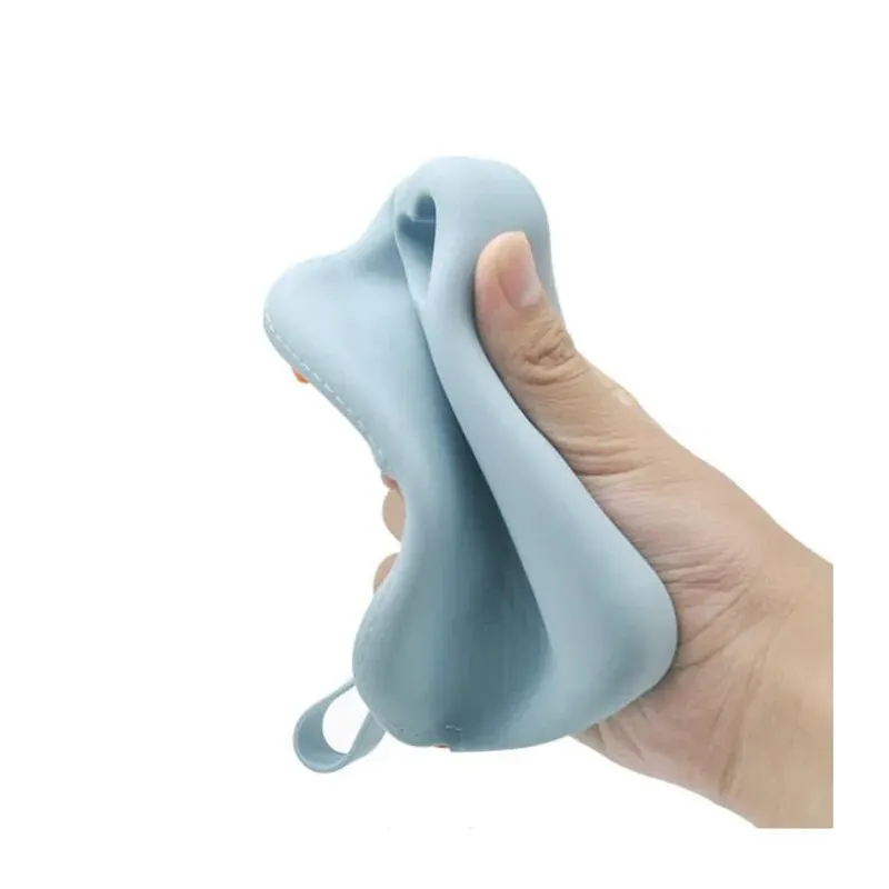 Silicone Cosmetic Bag Silicone Reusable Bags Makeup Storage Pouch Zipper Silicone Cosmetic Bag Waterproof with Zipper Travel Portable Makeup Brush Bag