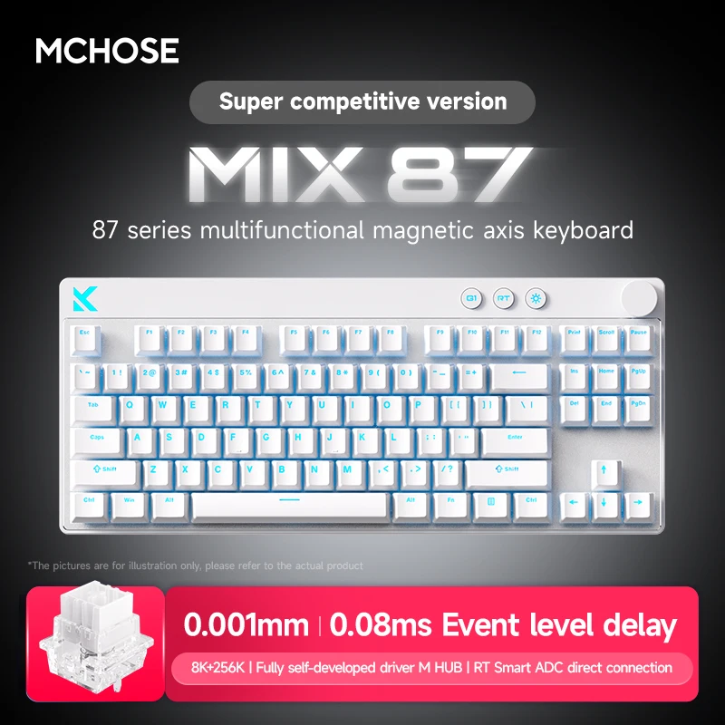 MCHOSE Mix 87 Mechanical Keyboard Customized 0.001ms 8k Polling