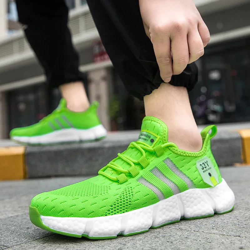 Zapatillas de deporte informales para Hombre, Zapatos deportivos ligeros y  transpirables con plataforma para correr, Tenis masculinos - AliExpress