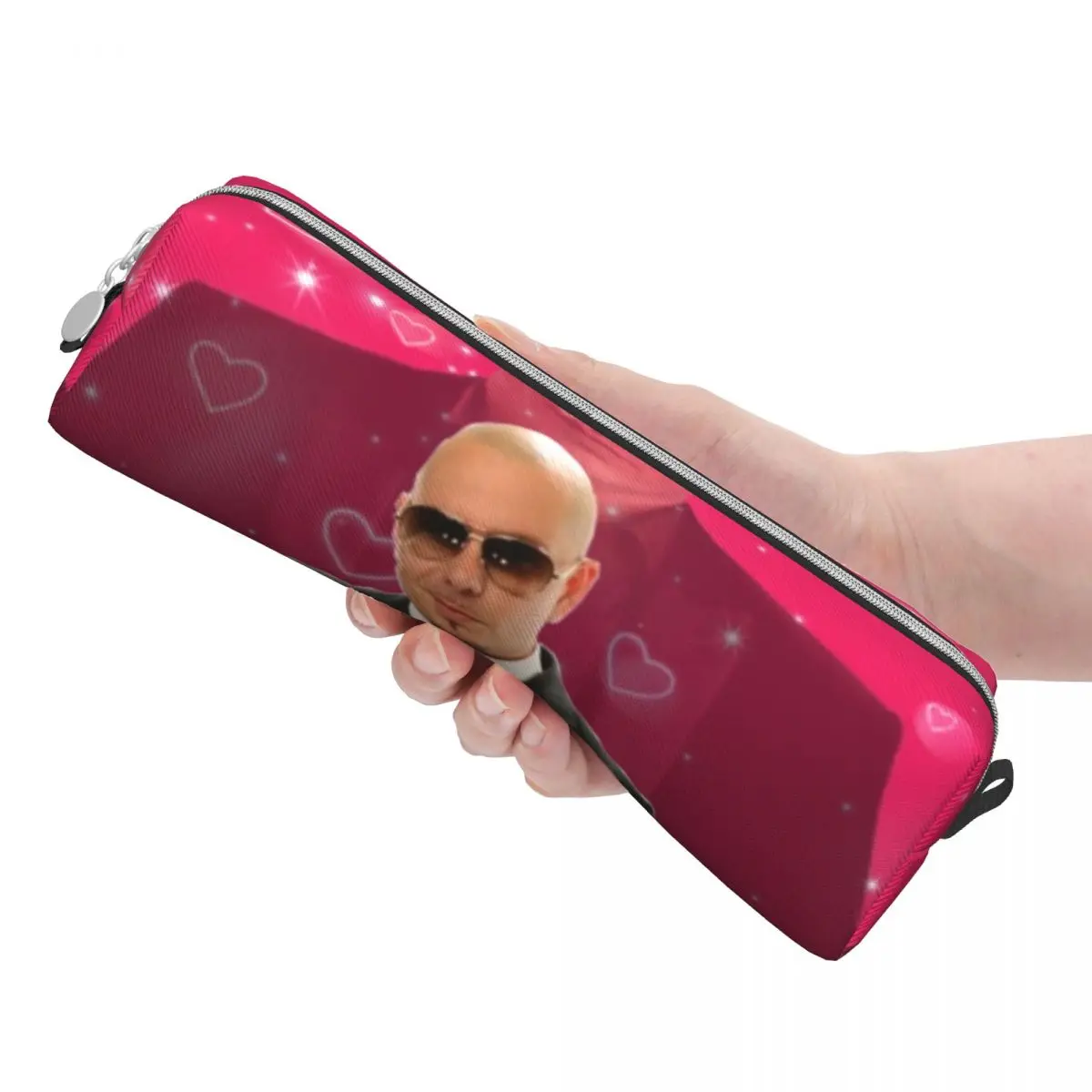 Mr. Worldwide Says To Live Laugh Love Pencil Case Creative Pitbull Pen Box Bags Girls Boys Large Students School Gift Pencil Box