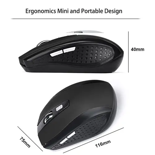 Wireless Mouse Silent Mouse 2.4G Portable Mobile Optical Office Mouse Adjustable DPI Levels for Notebook PC Laptop MacBook - Image 6