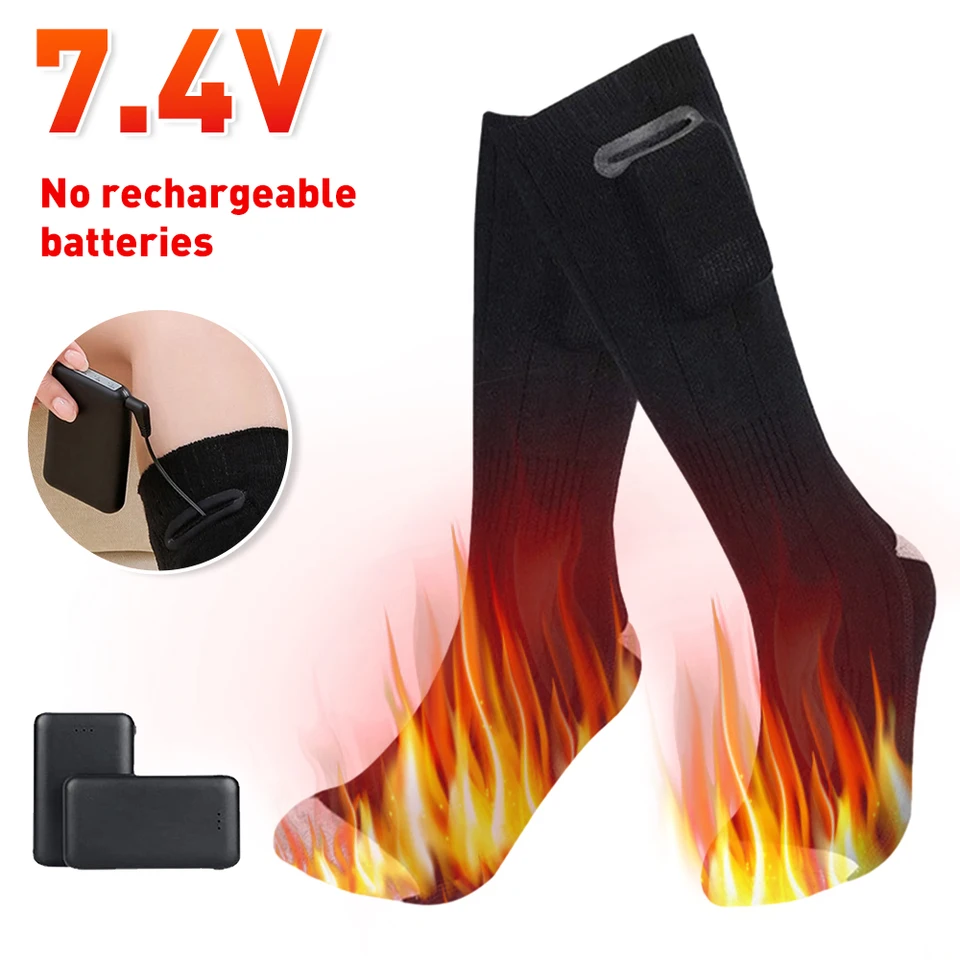 Calze Riscaldate A Batteria 7,4V 3000mAh - Controllo Via App, Riscaldano In 5 Secondi, Fino A 70°C