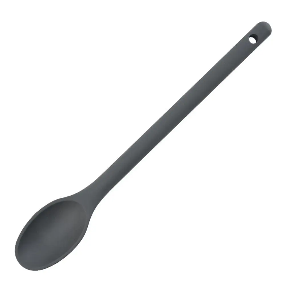 Silicone Mixing Spoon Nonstick Cooking Spoon Kitchen Baking for Cooking Stirring Mixing Serving 1 Pc
