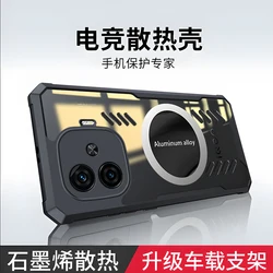 Enhanced Cooling Heat Dissipation Acrylic Case - Shockproof Bumper with Transparent Cover and Camera Protector for VIVO IQOO Z9 Turbo (Black)