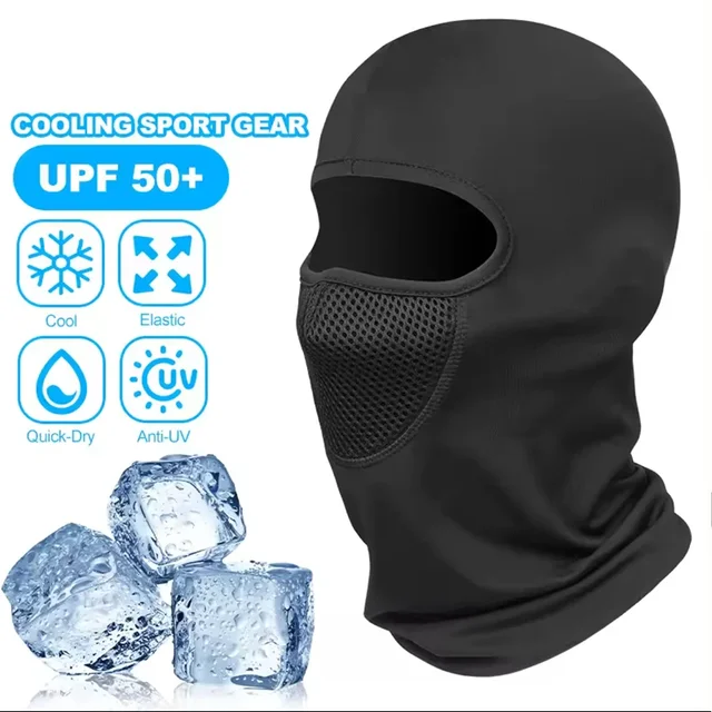 Masque de moto ISGTFRM, protection contre le vent et la chaleur, masque intégral respirant, cagoule, écharpe, capuche, casquette de moto, casquette de motard 1