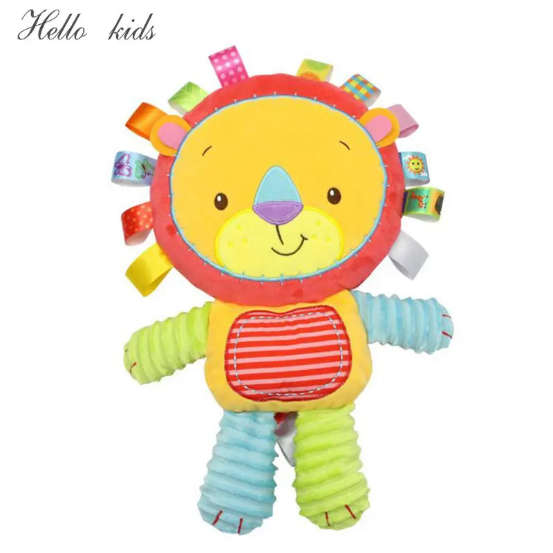 

Детские игрушки 8 видов стилей для детей 0-12 месяцев, Мягкие Плюшевые Развивающие погремушки с кольцом-колокольчиком, мобильные, со звуком пищалки