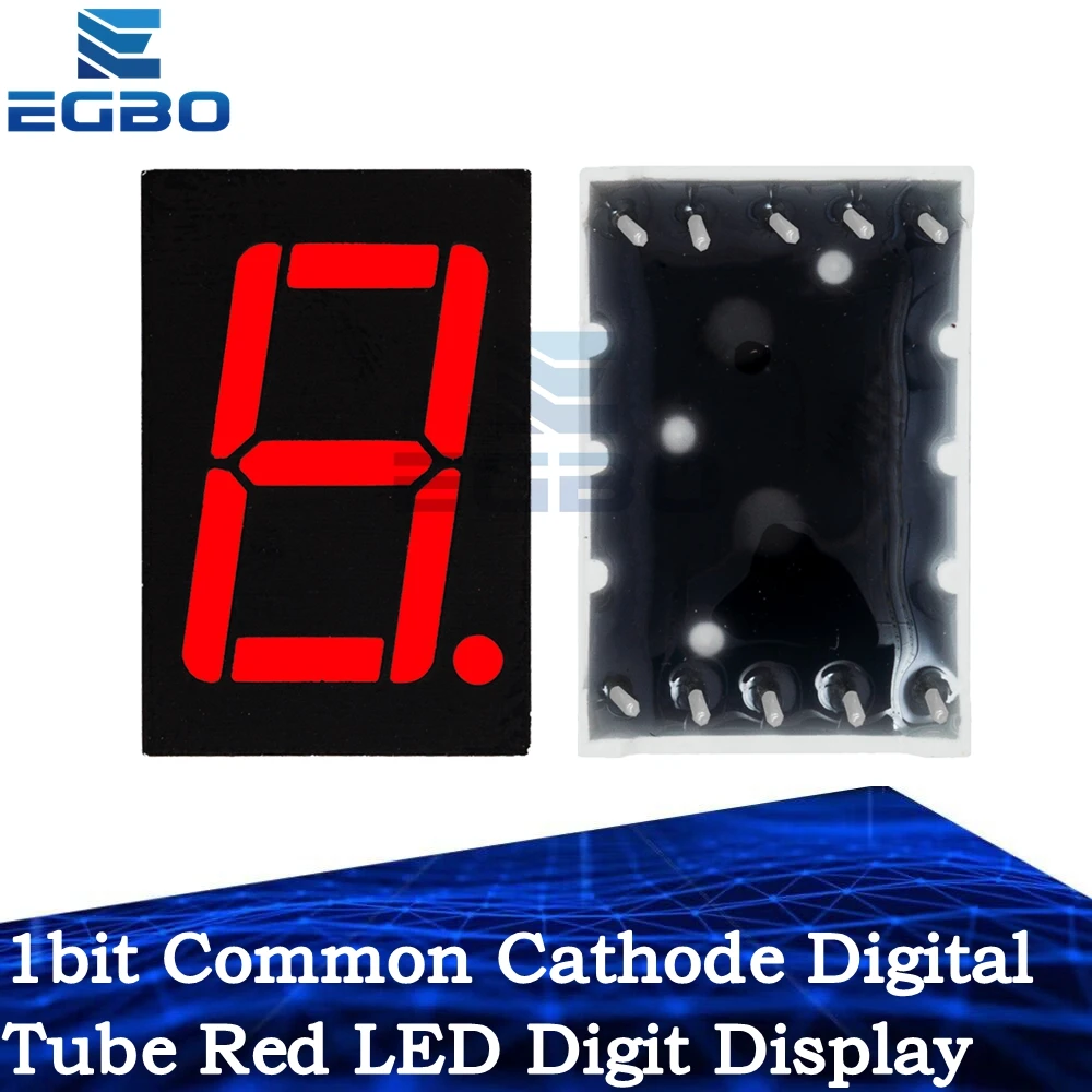 1 ~ 20PCS EGBO 0,56 zoll 1bit Gemeinsame Kathode Digital Rohr Rote LED Digit Display 7 Segment 0,5 zoll 0,5 0,56 zoll 0,56'' 0,56 zoll