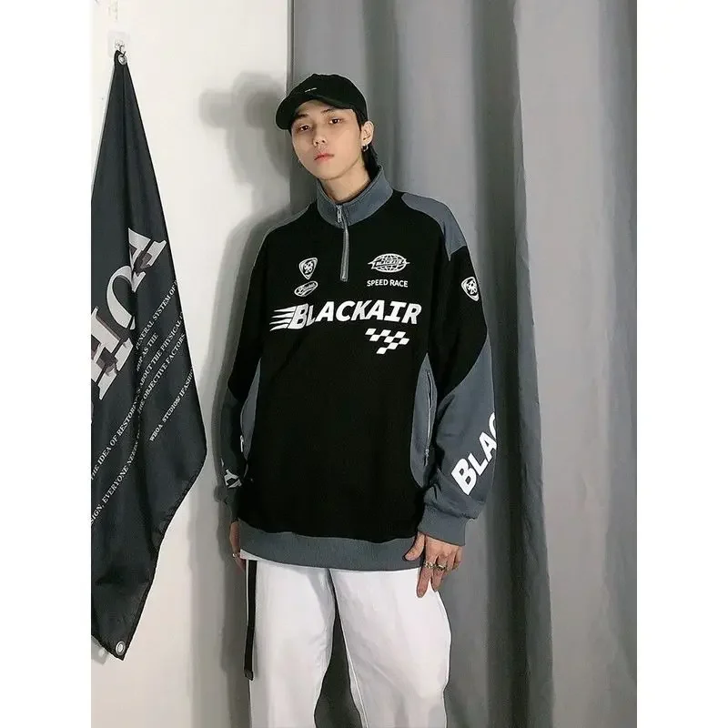 60s VINTAGE SWEATSHIRT HALF ZIP グランジ 片爪 Vinatge half-zip racing shirt Original American sweatshirt