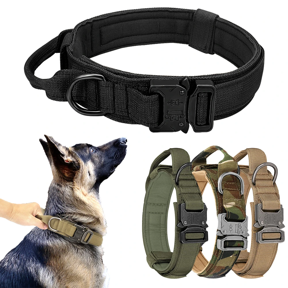 Tactical Dog Collar Military Adjustable Duarable Nylon German Shepard