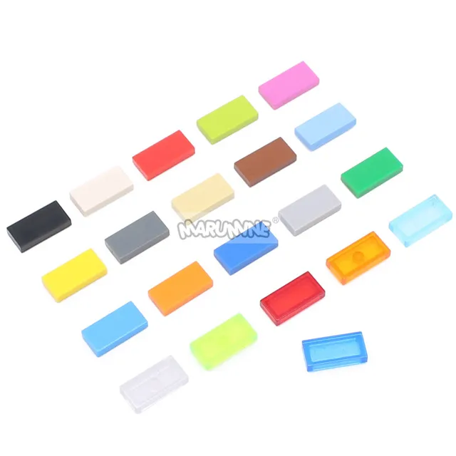 Marumine 200PCS 1x2 Tile Building Blocks Bulk Accessories Brick 3069 MOC Bricks Floor Parts DIY Learning Toys Mass Pack for Kids 2